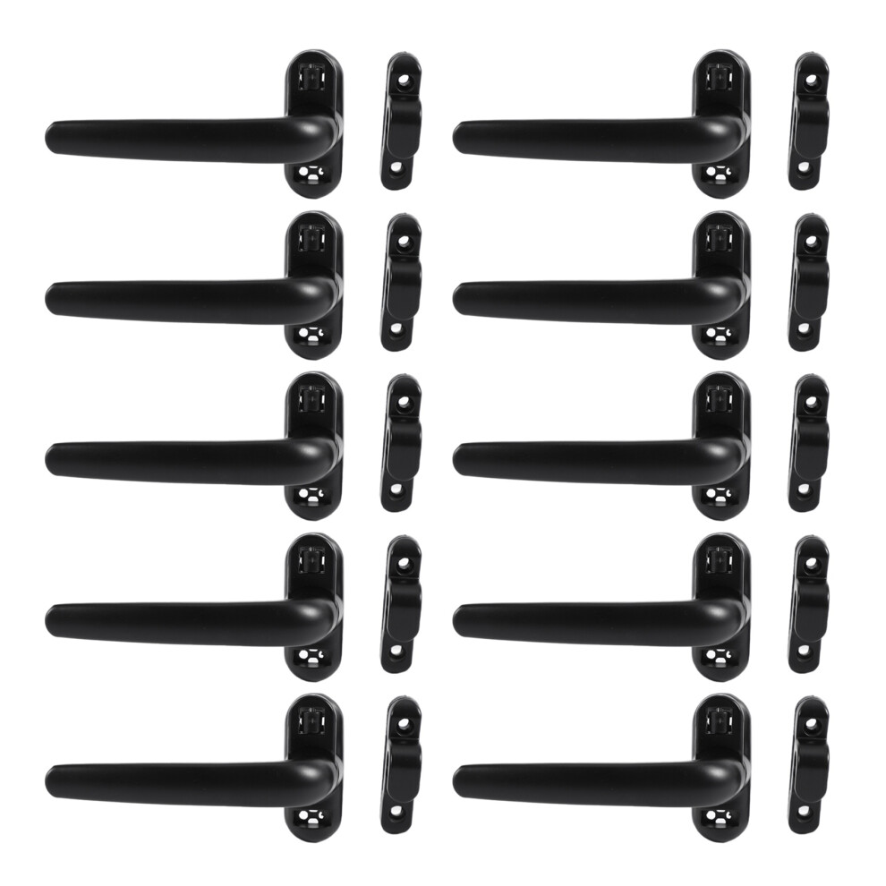 10X Door And Window Handle Lock Casement Window Lock Wheel Handle Black 6032383948918