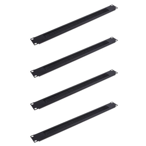 4Pcs 1U 19Inch RACK MOUNT Blanking Plate Rack Mounting Blank Network Brush Panel Server Cabinet Cable Management
