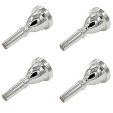4X Large Mouth Large Holding Mouthpiece TUBA Mouthpiece Silver Plated Bass Large Mouthpiece