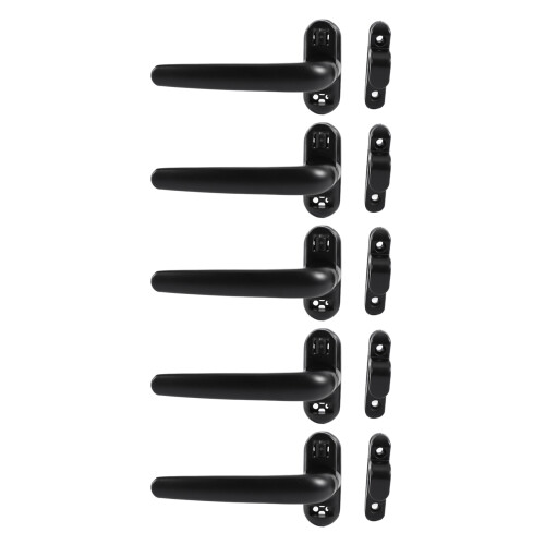 5X Door and Window Handle Lock Casement Window Lock Wheel Handle Black
