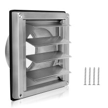 Griglia di Ventilazione Copertura per Prese D'Aria In Acciaio Inossidabile da 100 Mm, Copertura per Griglia con Feritoie Presa D'Aria A Parete per