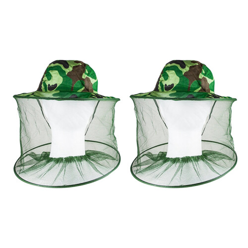 2X Beekeeper Antimosquito Bee Bug Insect Fly Mask Cap Hat with Net Mesh Face Protection