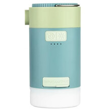 Versatile Electric Air Pump with LED Light, Compact for Camping, Inflatables, USB Charging,Ideal for Outdoor Use Green