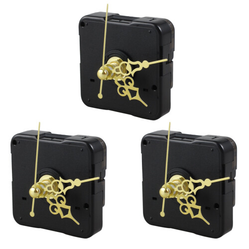 3X DIY Clock Metal Texture  Wall Clock Retro Wall Clock Movement Accessories