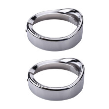 2Pcs 7 Inch Headlight Trim Ring  Light Lamp Visor Motorcycle Headlight Chrome Decorate for Touring Trike FL Softail