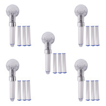 5 Satz Negative Ionen Bad Handbrause Wasserspar Kopf Set mit 15 Filtern Hochdruck Handbrause