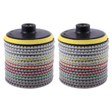 32Pcs Diamond Polishing Pads Kit 4 Inch 100mm Wet/Dry for Granite Stone Concrete Marble Polishing Use Grinding Discs Set