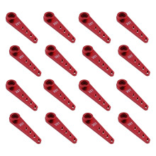 16PCS 37mm 25T Metal Extension Steering Servo Arm Horn for RC Car Crawler Parts,Red