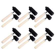 1.5 Inch and 3 Inch Hard Rubber Roller Heavy Steel Frame Tools 12 Pieces