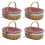 4X Wicker Basket Gift Baskets Empty Oval Willow Woven Picnic Basket with Handle Wedding Basket Small 1