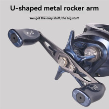 Fishing Reel 7.2:1 Gear Ratio Dual Brake System Baitcasting Reel Waterproof Anti Rust Fishing Reel Left