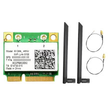 5100AGN WiFi Card+8dBi Antenna 2.4G&5G 300Mbps MINIPCIE Wireless Network Card for , , , Hasee Laptop