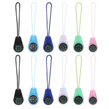 12 PCS MultiColor Outdoor Pocket Compass, Small Compass with Paracord, Portable Button Compass Kit, Compass Survival