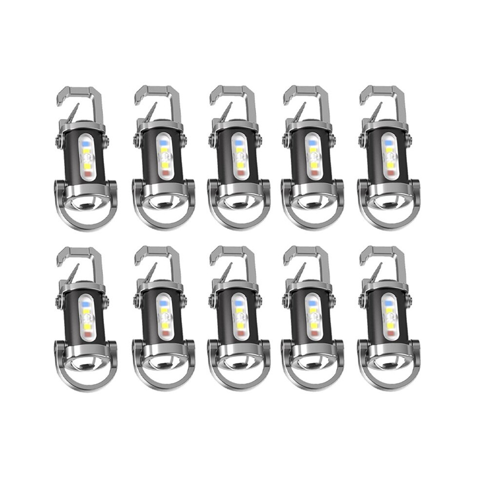Keychain Flashlight Waterproof, Portable Usb Charging Keyring Torch For Camping, Hiking, Emergencies Sos 6032767112270
