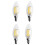 4X Dimmable E12 6W COB Edison Candle Flame Filament LED Light Bulb Lamp 10x3.5cm 1