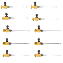 10X Motorrad Hydraulik Kupplungs Zylinder Stange Brems Pumpe M10X1.25mm Aluminium Gold