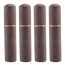 4X Ebony Wood Toothpick Holder Bucket  Box Hiking Portable  Handmade Gift 8x1.8cm