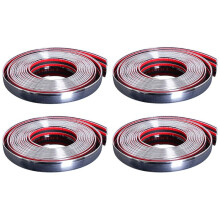 4 Pièces 20mm 5M Chrome Voiture Style Moulage Bande de Garniture Auto-Adhésive Protecteur Accident de Collision Van