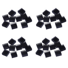 40 Dissipatore di Calore Dissipatore di Calore Nero Radiatore in Alluminio Nero Da 20 mm x 20 mm x 10 mm