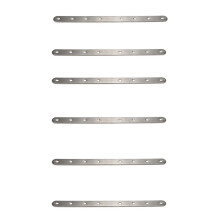6X Metalowy 8 OtworóW PłAski Prosty Wspornik NarożNy Wspornik KąTowy 250mm