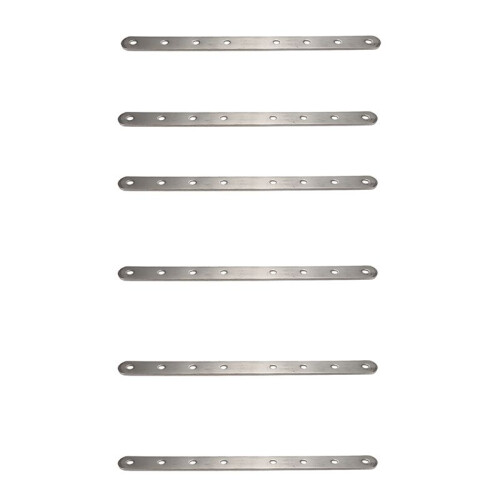6X Metall 8 LöCher Flach Gerade Design Eckwinkel Winkel 250mm