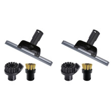 2X Voor SC2 SC3 SC4 SC5 CTK10 CTK20 Venster Nozzle Schraper Ronde Borstel voor Stoomreiniger Spiegels, Schoon Spleet Vocht
