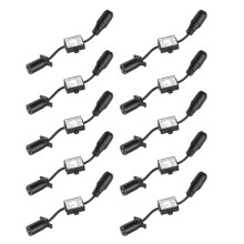 10X USA to European Trailer Light Converter 7 Way Flat Socket (US Vehicle) to 13-Pin Round Plug (EU Trailer)