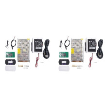 2X DIY Peltier Cooler Kit 12V Semiconductor Cooler Peltier Cooling System, Heatsink Module Kit+Thermostat Set, US Plug