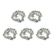 5pcs 6.7 Ft Lambs Ear Garland Artificial - Succulent Garland - Fall Eucalyptus Garland - Leaf Mantle Garland