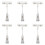6X 6.5 Inch Height Transparent Plastic Double Clips Adjustable  Sign Card Display Holder 2