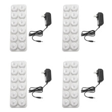Rechargeable LED Electric Candles, Flameless Flickering Tea Lights, Decorations Set of 48,White US Plug