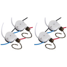 4 PCS Fan Light ZE-208S 3 Speed 4 Wire Ceiling Fan Replacement Part Speed ControlPull Chain Bronze