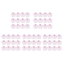 60pcs/Lot TOP QUALITY Plated Paper Clips Paper Needle Bookmark Metal Memo Clip Stationery Blossoms Box Clips