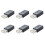 6X Schwarz USB 2.0 Typ A Buchse auf Micro-USB B Buchse Adapter-Stecker-Konverter 1