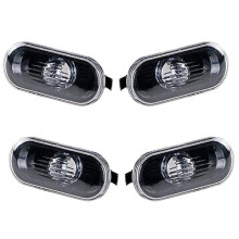 4Pcs Car Side  Turn Signal Warning Light Black Lamp Cover for MK4   Bora,B5/B5.5 ,Beetle