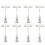 8pcs 6.5 Inch Height Transparent Plastic Double Clips Adjustable  Sign Card Display Holder 1