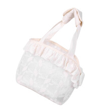 Lace Cat Bag Beige Small, Large Capacity