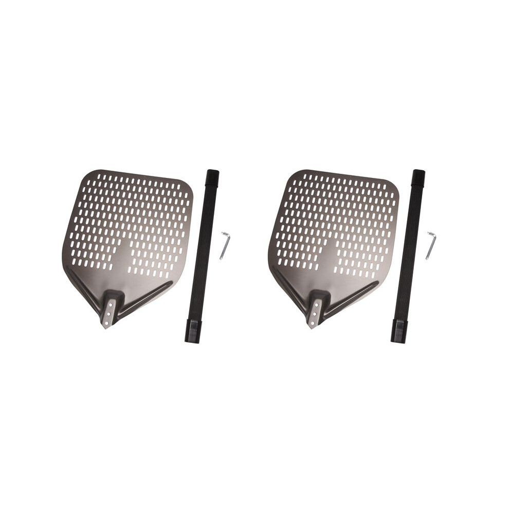 2X Perforated Pizza Peel, 12 Inch Rectangular Pizza Peel Turning Pizza Peel Pizza Shovel For Baking Homemade Pizzas 6034240178735