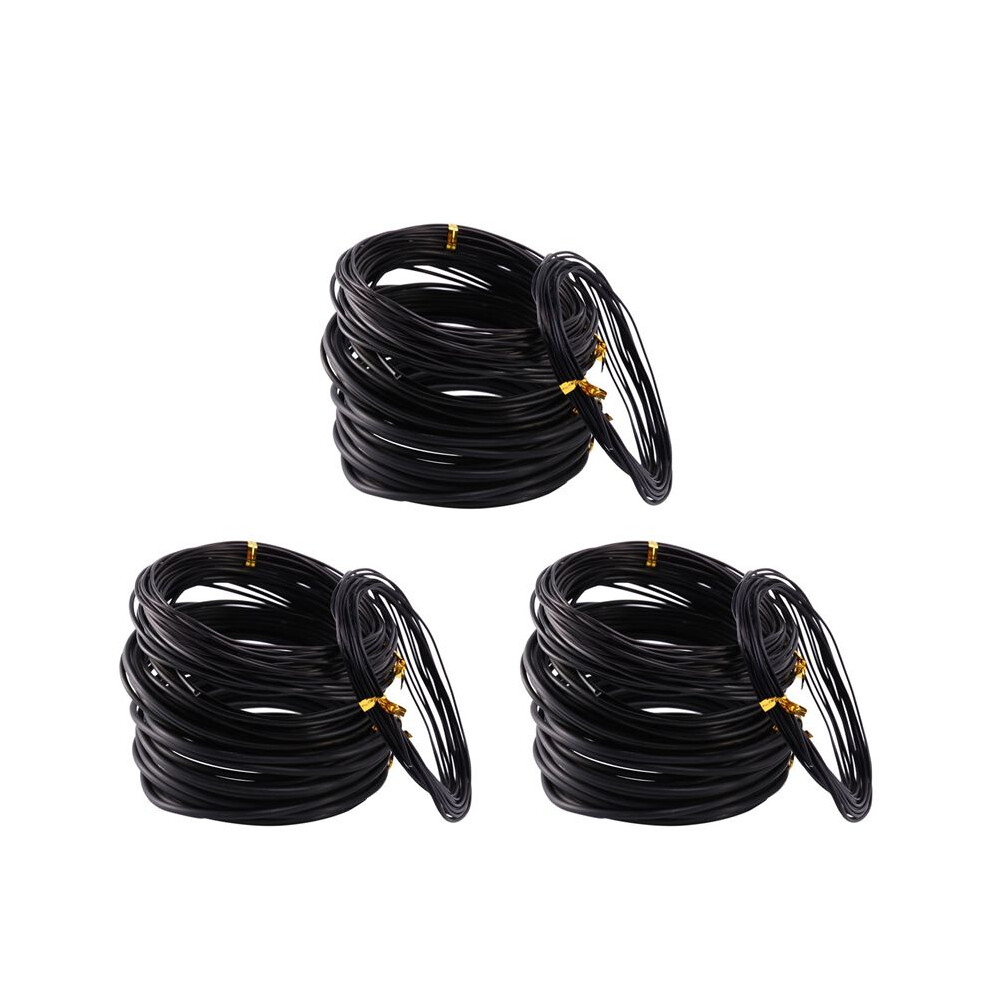 3X Anodized Bonsai Training Wire 5-Size Set-1.0Mm,1.5Mm,2.0Mm,2.5Mm,3.0Mm(147 Feet Total) (5 Sizes,Black) 4712564432024