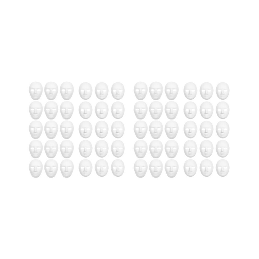 Brecantia 60 Pack 2 Sizes Paper Mache Masks Create Artistic Projects From Wall Decorations To Theater And Halloween Costumes