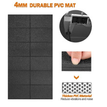 Treadmill Mat 68"X24", Foldable Walking Pad Mat for Carpet Hardwood Floors 6mm Heavy-Duty Exercise Equipment Mat