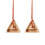 2 Pack Portable Triangular Wooden Climbing Fingerboard with 3 Multi-Depth Pockets, for Finger Strength, Arm Workout 2