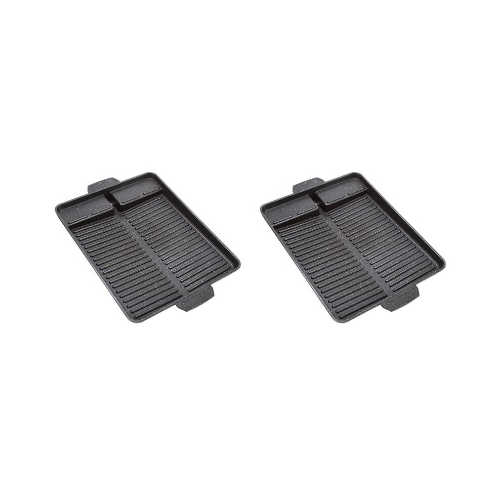 2X Portable Korean Bbq Grill Pan Non-Stick Grill Plate Butane Gas Stove Cooker Party Picnic Terrace Beach Barbecue Tray 6032533599724