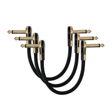 3PCS Guitar Patch Cables Right Angle 30CM Guitar Cable for Guitar Effect Pedals Electric Guitar Effect Connector Cable A