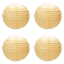 4 x Chinese Japanese Paper Lantern Lampshade for Party Wedding, 40cm(16 Inch) Deep Yellow