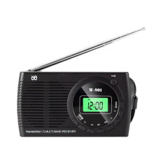 Small Portable Radio AM FM SW Battery Operated Radio Screen Clock Dual Power Supply Mode Stereo Emergency Survival EU