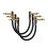 3PCS Guitar Patch Cables Right Angle 30CM Guitar Cable for Guitar Effect Pedals Electric Guitar Effect Connector Cable B 1