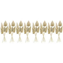 40St Boho Gedroogde Spears Bladeren, Kleine Gedroogde Echte Fans, Gedroogde Bladeren met Stam Gedroogd Blad Decor Vaas