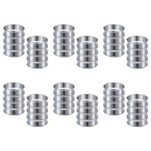 48 Stück 4,1 Zoll Muffin Tortenringe Doppel Tortenring Edelstahl Runde Ringform für Hausmannskost Backwerkzeuge