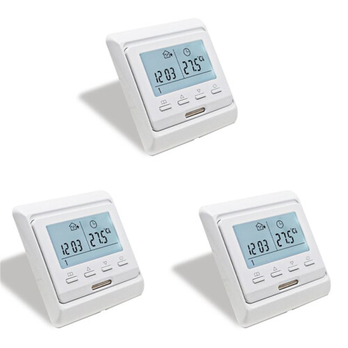 3X 16A 230V LCD Programmable Warm Floor Heating Room Thermostat Thermoregulator Temperature Controller Manual Mechanical 1